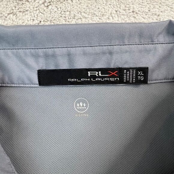 RLX Ralph Lauren Polo Shirt Mens XL Grey Golf Wicking Shaw Charity Classic Logo - Picture 3 of 9